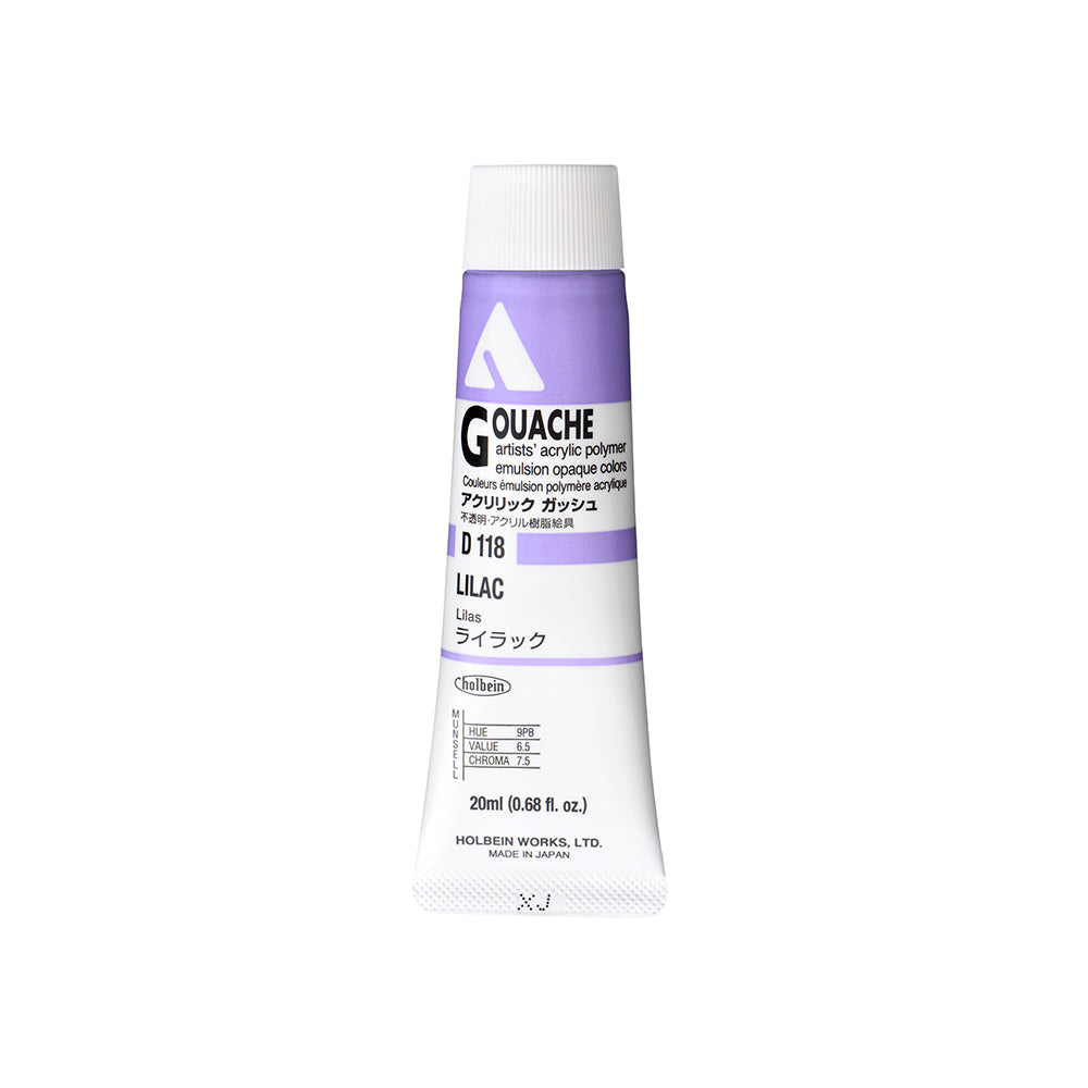 Holbein Acrylic Gouache Tubes, colors 55-110 (part 2/2)