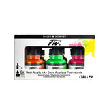 Daler-Rowney FW Neon Acrylic Ink Set, 6 Colours