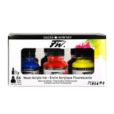 Daler-Rowney FW Neon Acrylic Ink Set, 6 Colours