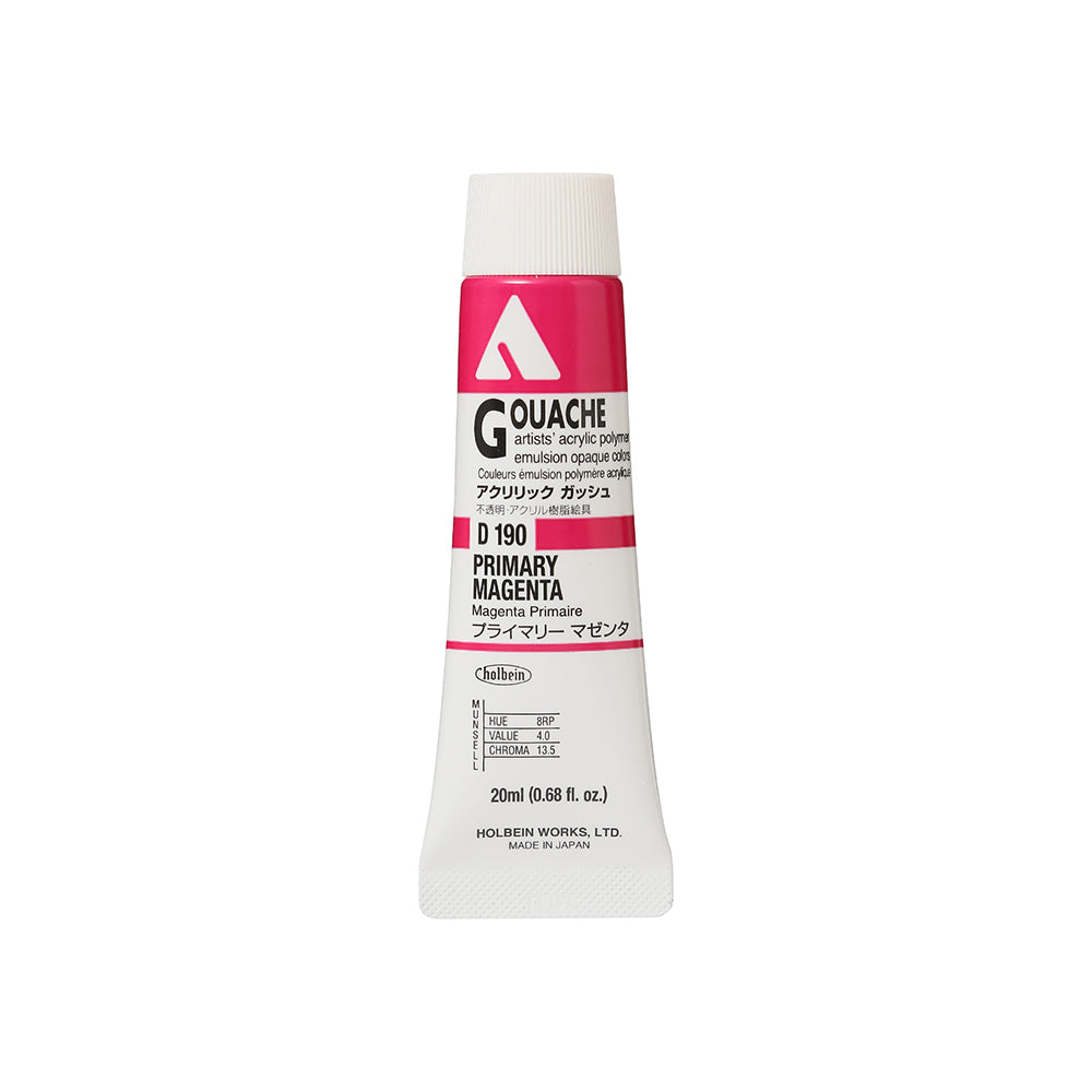 Holbein Acrylic Gouache Tubes, colors 55-110 (part 2/2)