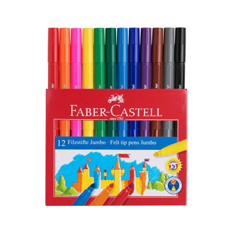 Faber-Castell Felt-Tip Pens Jumbo, 12 colours