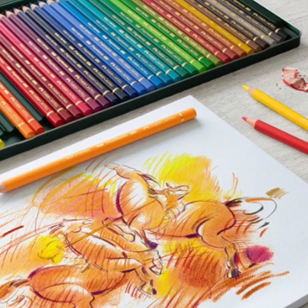 Faber-Castell Polychromos Colour Pencils Set in a Tin Box, 36