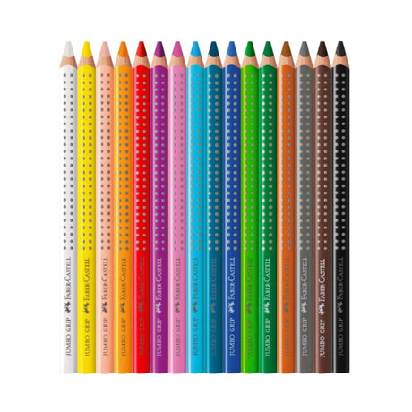 Faber-Castell Jumbo Grip Watercolour Pencils, triangular, 16 colours