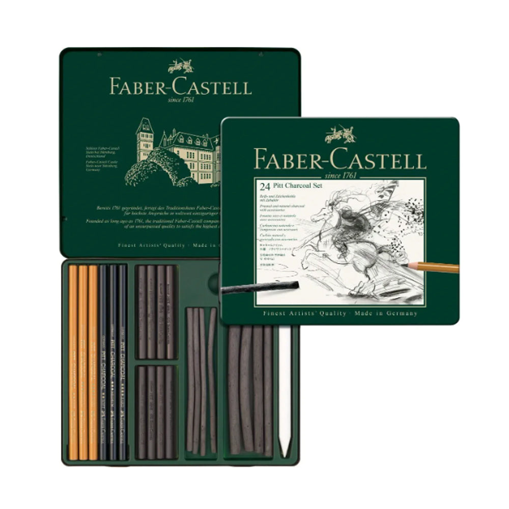 Faber-Castell Pitt Charcoal Drawing Set, 24 pcs.