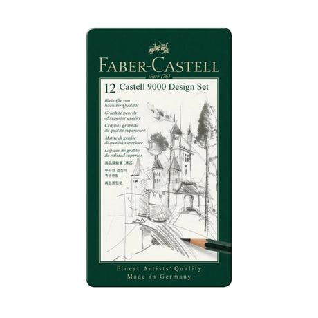 Faber-Castell 9000 Graphite Pencil Design Set, 12 pcs.