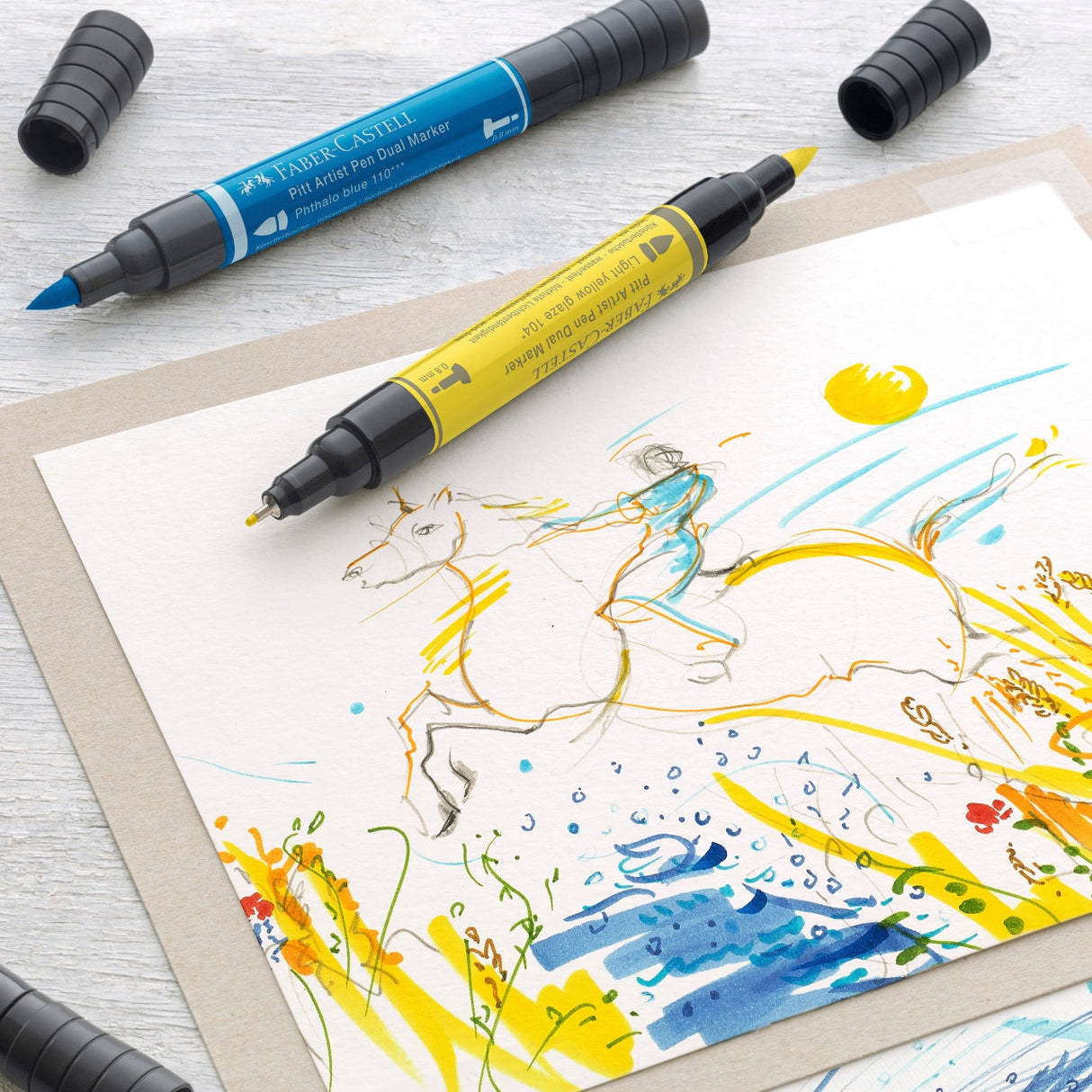 Faber-Castell Pitt Artist Fashion Dual Markers Set, 5 pcs.