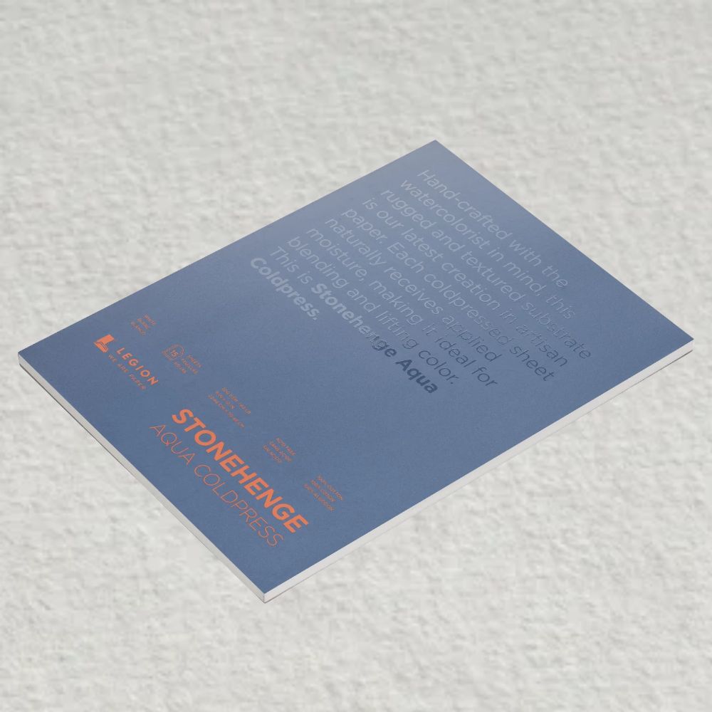 Stonehenge Aqua White watercolour paper, 15 sheets, 300 gsm