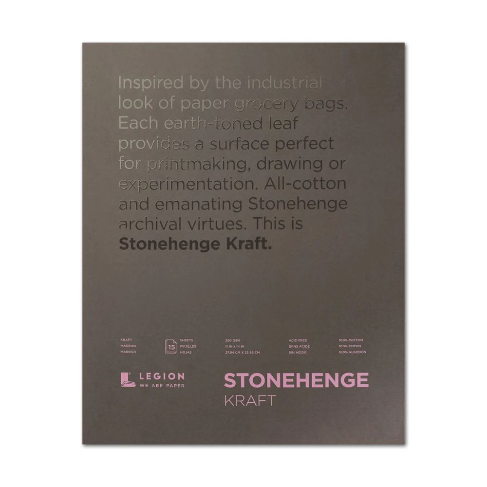Stonehenge Kraft drawing paper, 15 sheets, 250 gsm