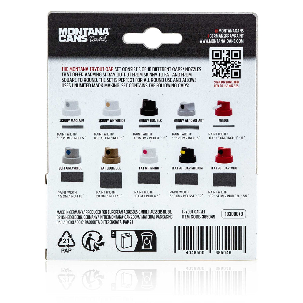 Montana Tryout Cap Set, 10 pcs.