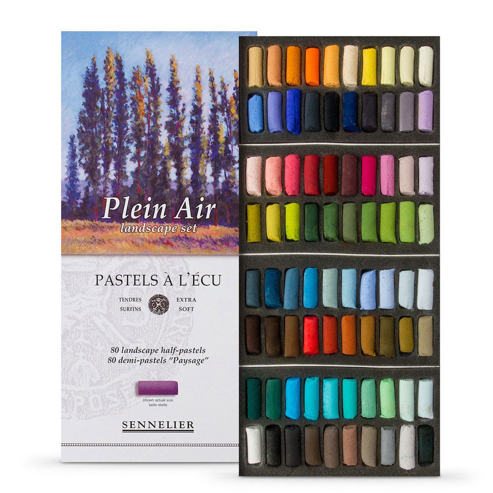 Sennelier Half-Stick Soft Pastels Plein Air Set, 80 Colours