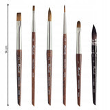 Raphaël Bamboo Roll Travel Brush Set, 6 pcs.