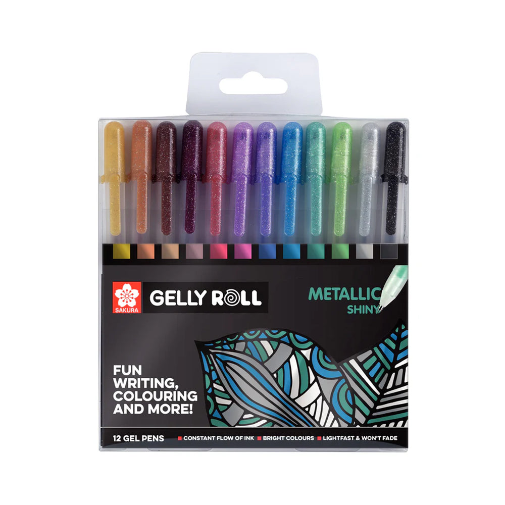 Sakura Gelly Roll Gel Pens Set Metallic, 12 colors