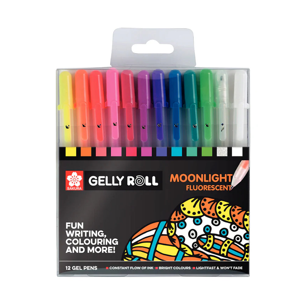 Sakura Gelly Roll Gel Pens Set Moonlight, 12 colors