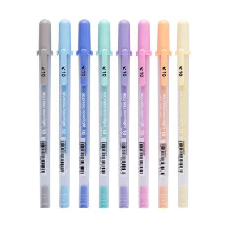 Sakura Gelly Roll Gel Pens Set Moonlight 10 Pastel, 8 colors