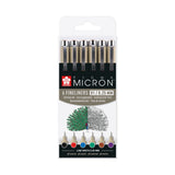 Sakura Pigma Micron 01 Fineliner Set, 6 Colours