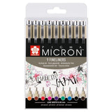 Sakura Pigma Micron 05 Fineliner Set, 9 colours