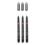 Sakura Pigma Micron Black Edition Set, 3 Pens + Pen Case
