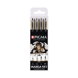 Sakura Pigma Micron Fineliner Sepia Set Manga, 4 Pens