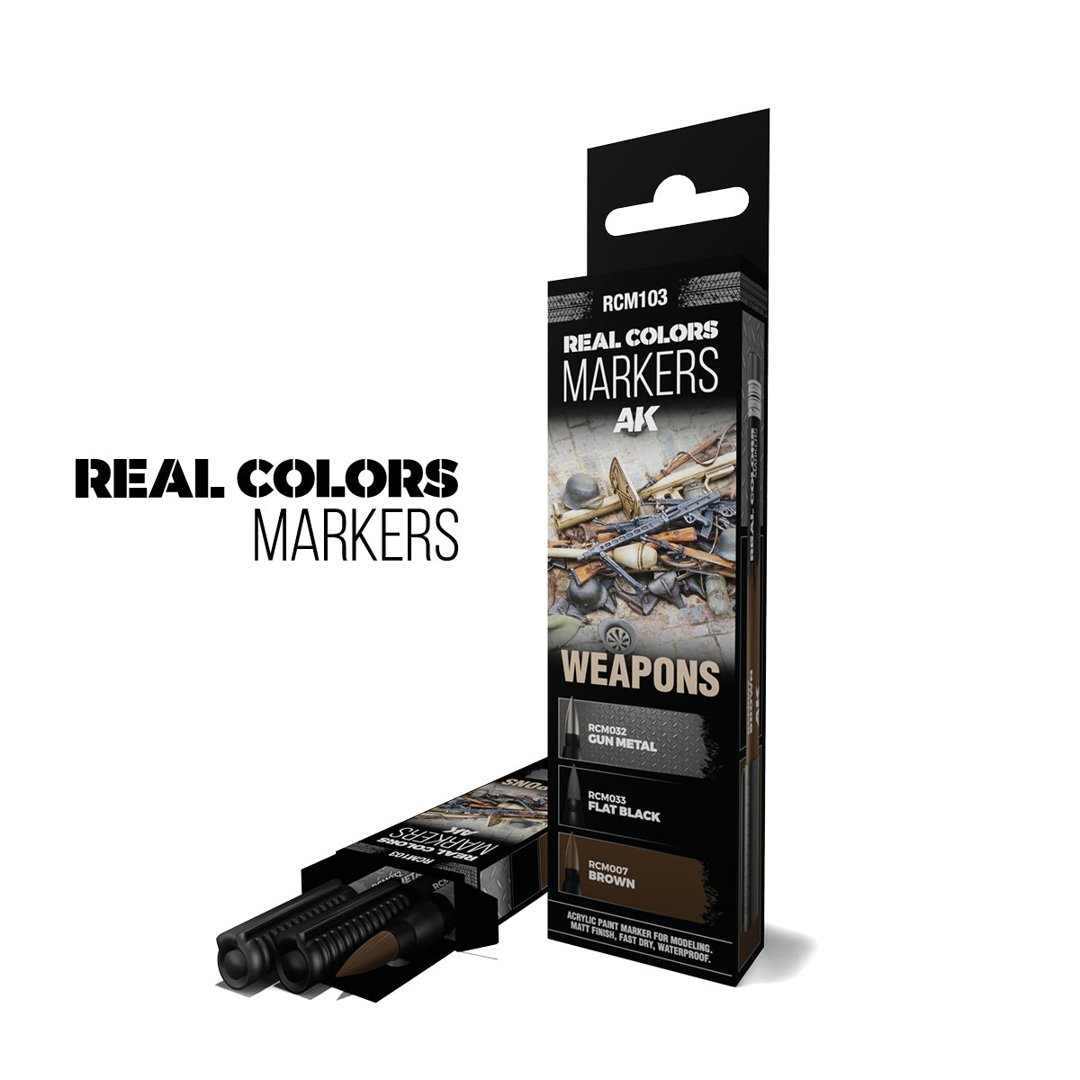 AK Interactive Real Colors Markers Weapons Set, 3 pcs. – Art Spices