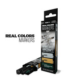 AK Interactive Real Colors Markers WWII Axis Aircraft Squiggle Camouflage Colors Set, 3 pcs.