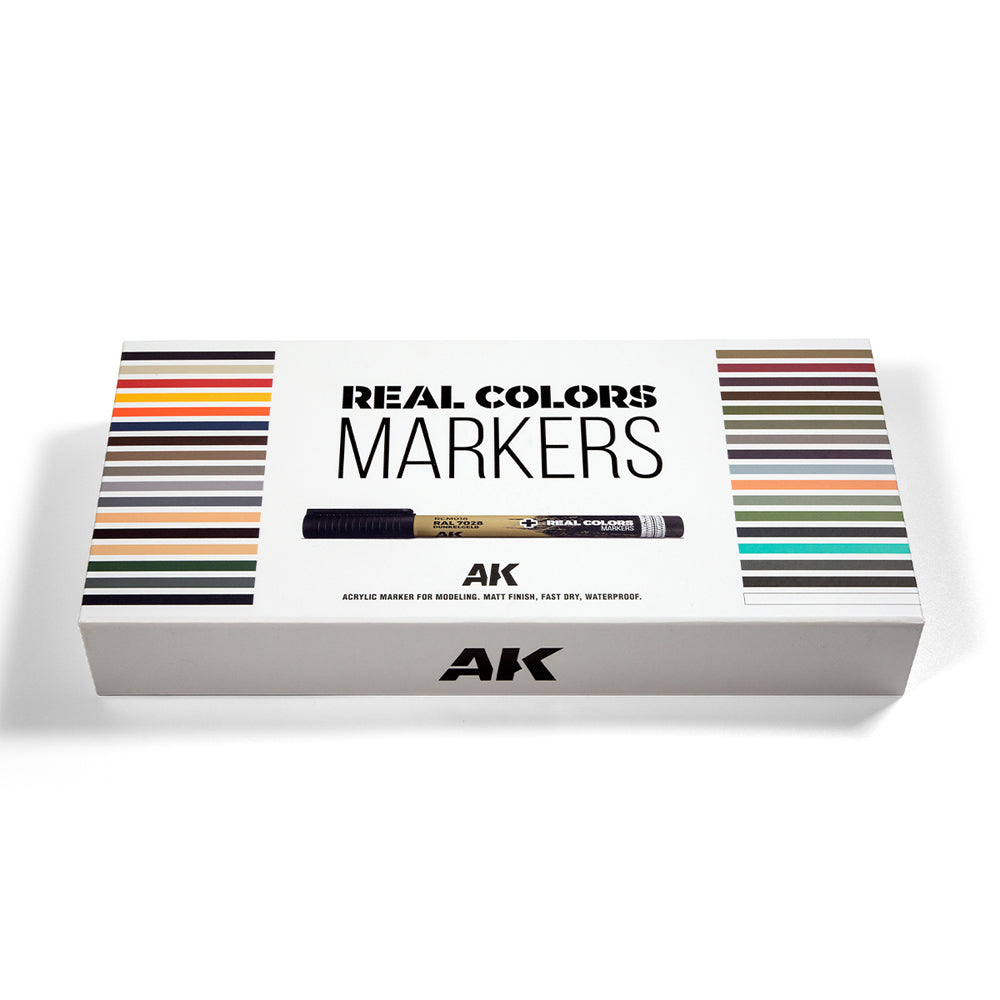 AK Interactive Special Box Real Colors Markers, 34 pcs.