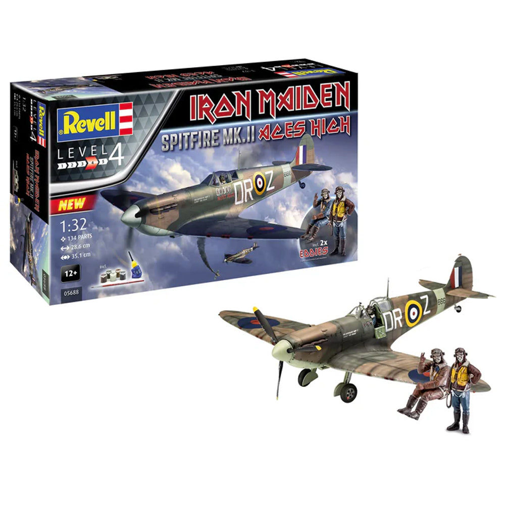 Revell Spitfire Mk.II Aces High Iron Maiden Scale Model Gift Set, 1:32