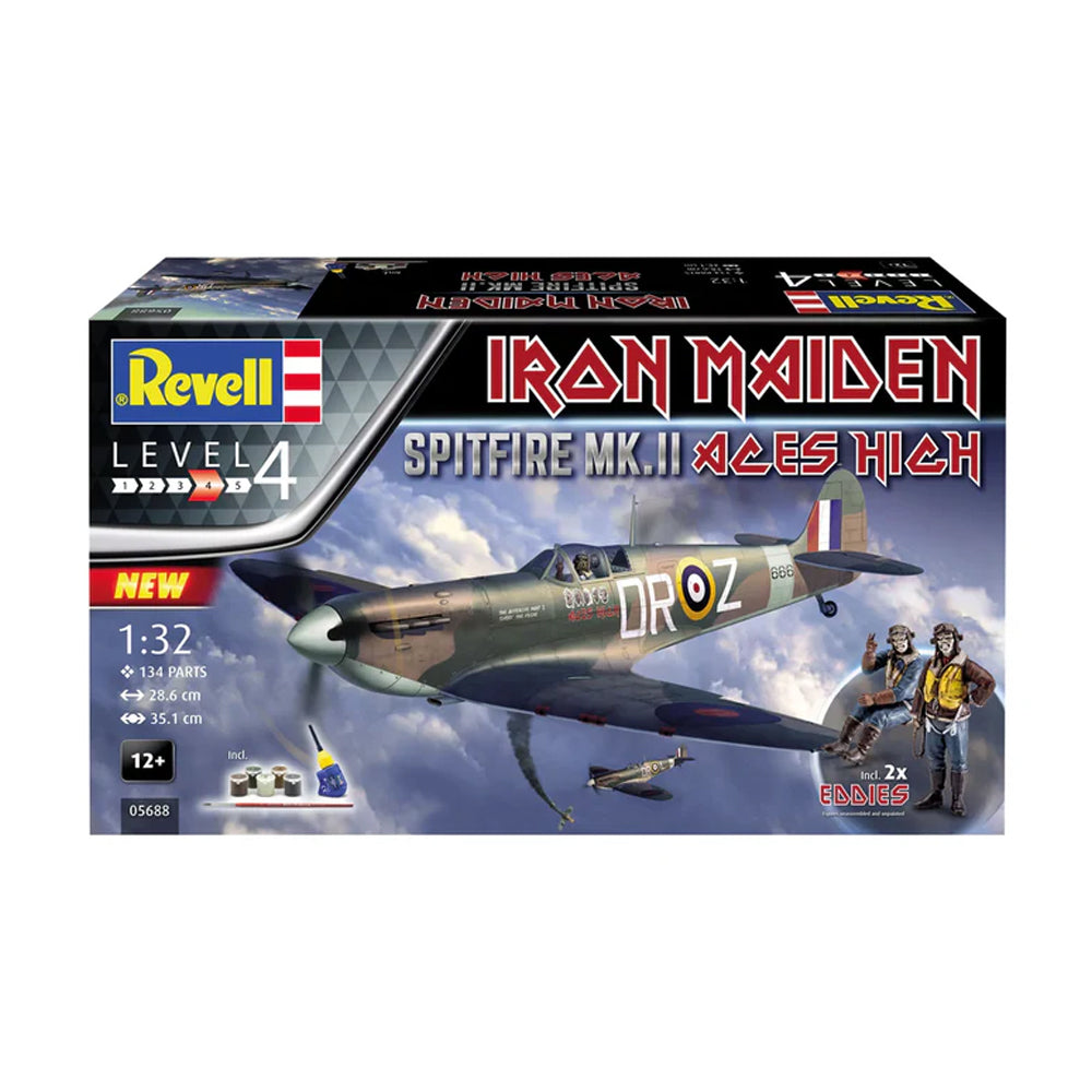 Revell Spitfire Mk.II Aces High Iron Maiden Scale Model Gift Set, 1:32