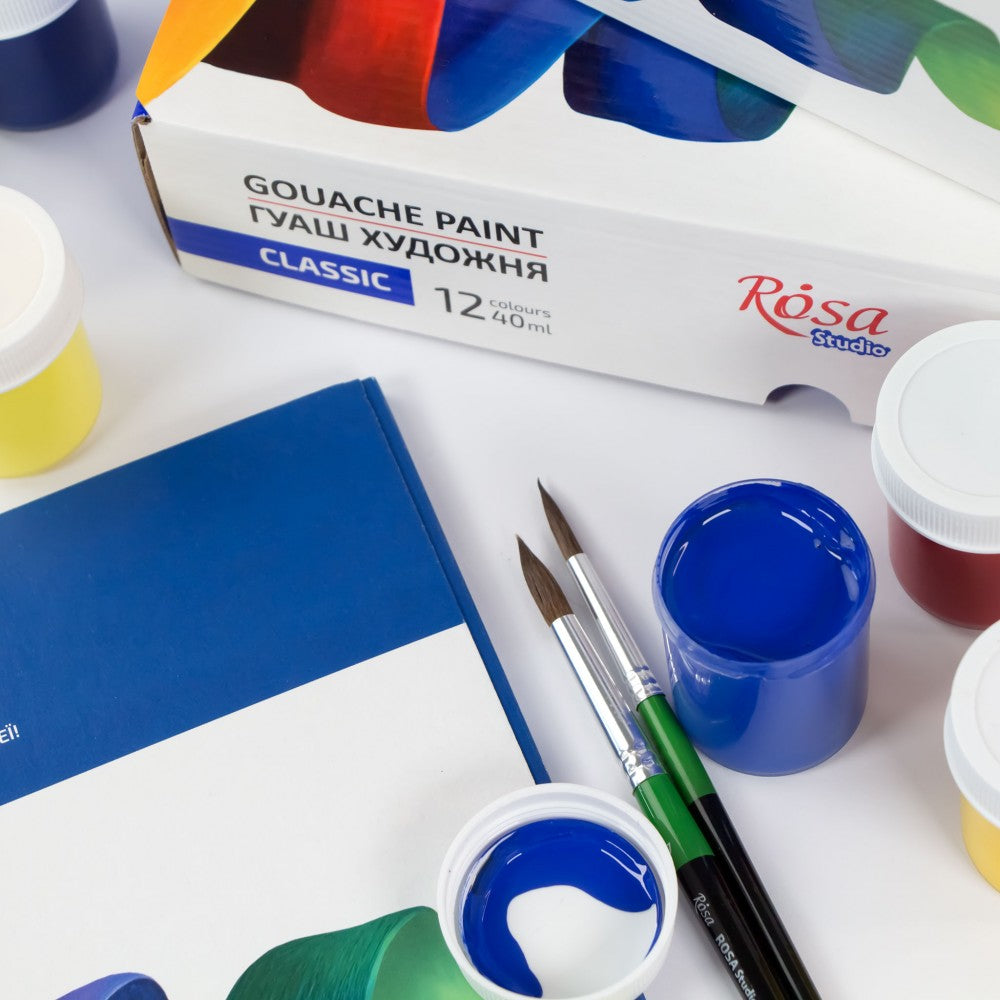 ROSA Studio Gouache Paint Set, special box, 12x40 ml