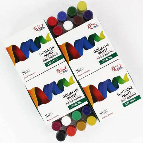 ROSA Studio Creative Gouache Paint Set, 16x20 ml