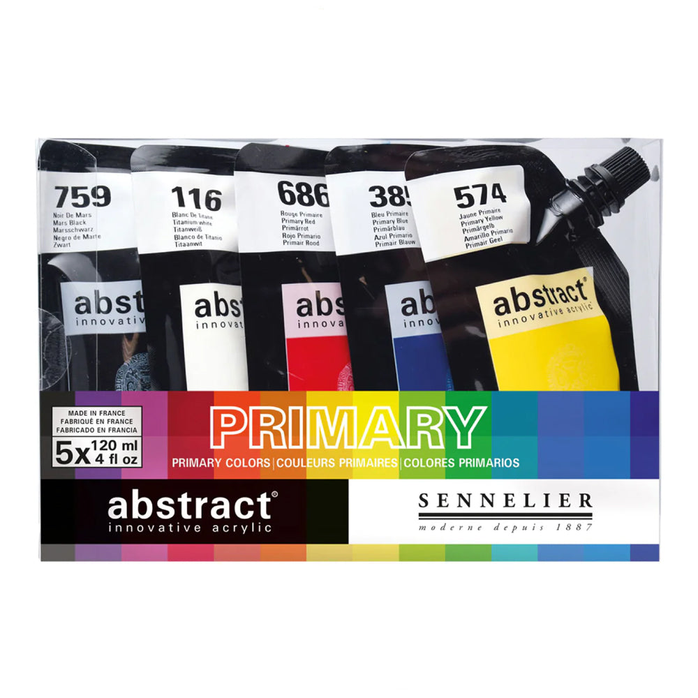 Sennelier Abstract Acrylic Paint Set, 5 colours (Introduction)