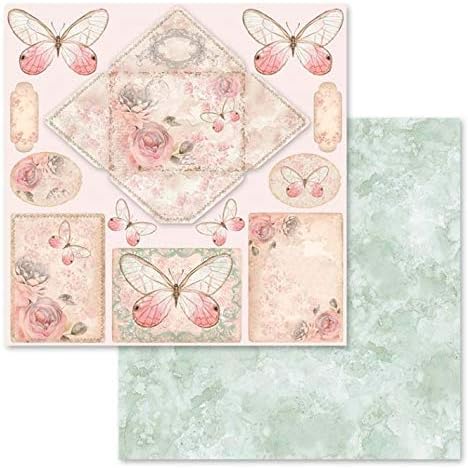 Stamperia Double-Sided Scrapbooking Paper Set - Shabby Rose, 10 units