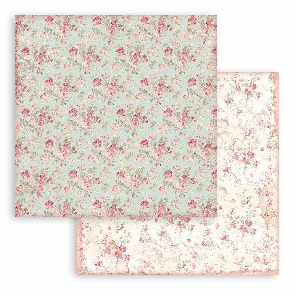 Stamperia Double-Sided Scrapbooking Paper Set - Rose Parfum Backgrounds Selection, 10 units