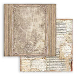 Stamperia Double-Sided Scrapbooking Paper Set - Vintage Library Backgrounds Selection, 10 units