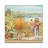 Stamperia Double-Sided Scrapbooking Paper Set - Sunflower Art, 10 units