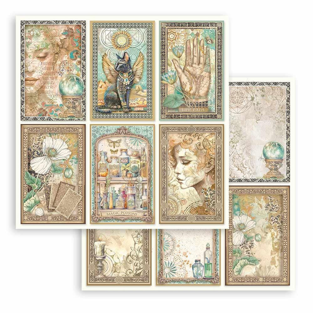 Stamperia Double-Sided Scrapbooking Paper Set - Fortune, 10 units