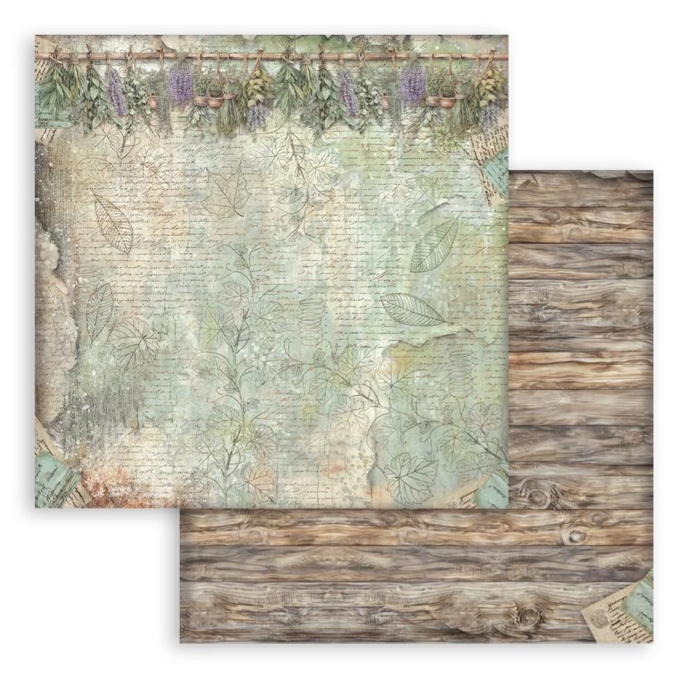 Stamperia Double-Sided Scrapbooking Paper Set - Herbarium Silvae Backgrounds Selection, 10 units