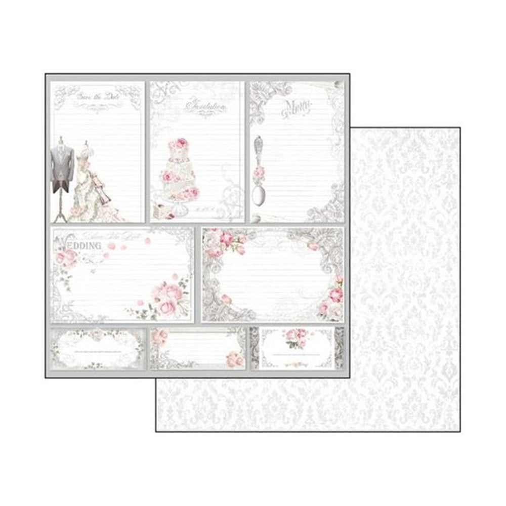 Stamperia Double-Sided Scrapbooking Paper Set - Wedding, 10 units