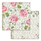 Stamperia Double-Sided Scrapbooking Paper Set - Letters and Flowers, 10 units