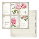 Stamperia Double-Sided Scrapbooking Paper Set - Letters and Flowers, 10 units