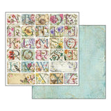 Stamperia Double-Sided Scrapbooking Paper Set - Flower Alphabet, 10 units