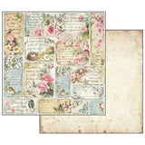 Stamperia Double-Sided Scrapbooking Paper Set - Flower Alphabet, 10 units