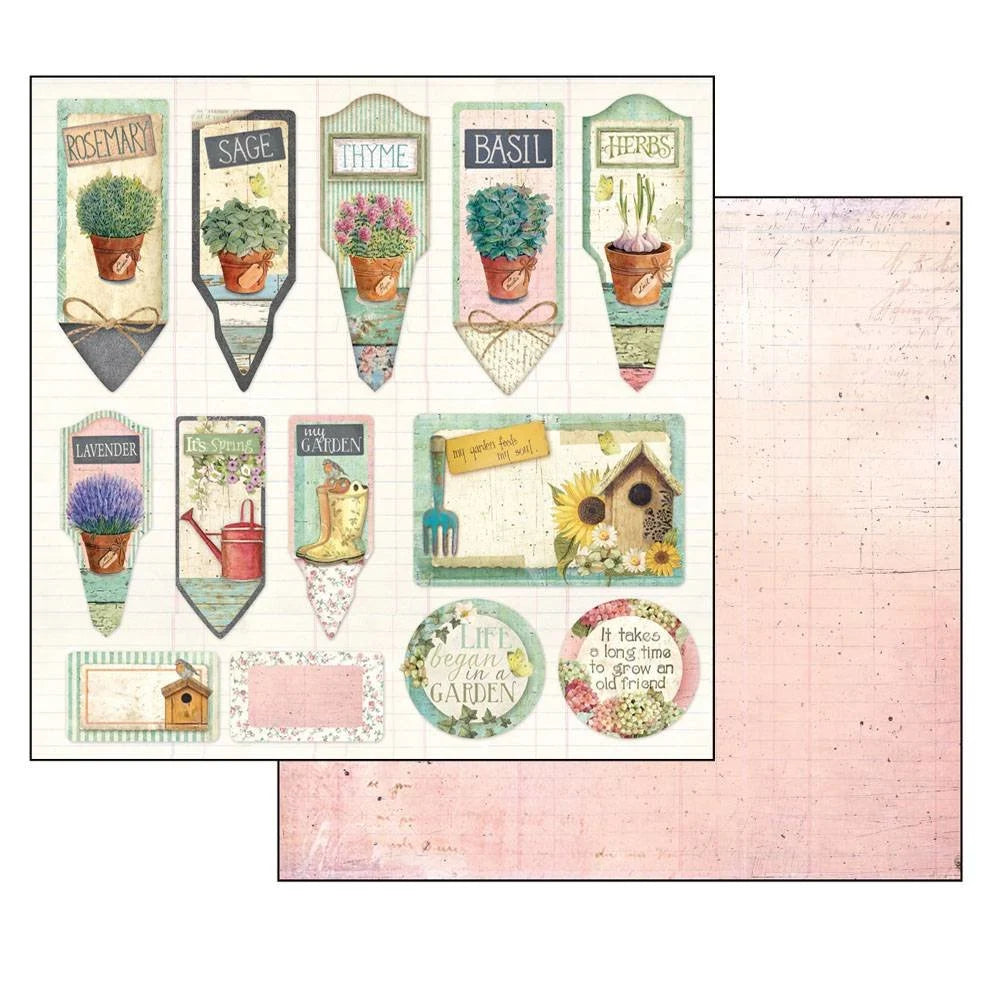 Stamperia Double-Sided Scrapbooking Paper Set - Garden, 10 units