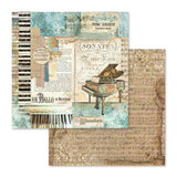 Stamperia Double-Sided Scrapbooking Paper Set - Music, 10 units