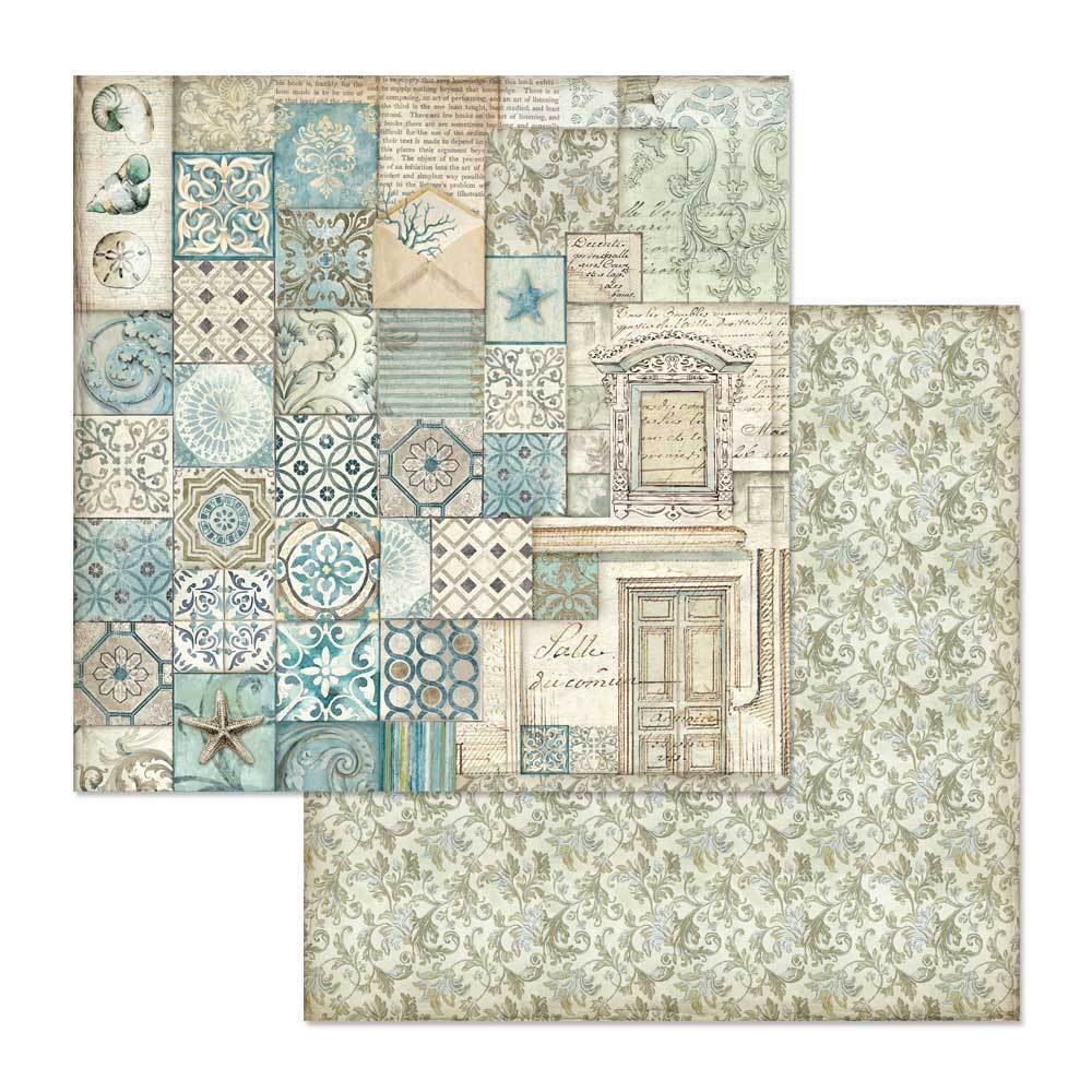 Stamperia Double-Sided Scrapbooking Paper Set - Azulejos, 10 units