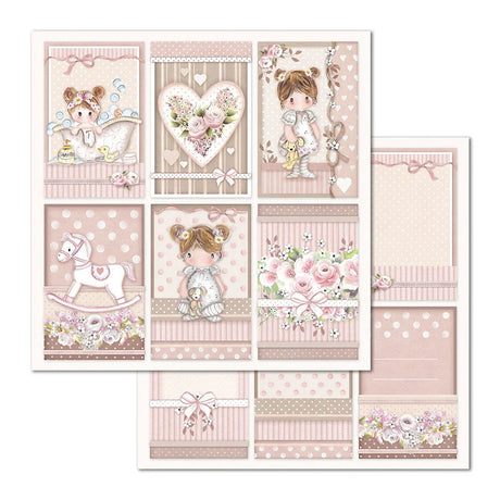 Stamperia Double-Sided Scrapbooking Paper Set - Little Girl, 10 units