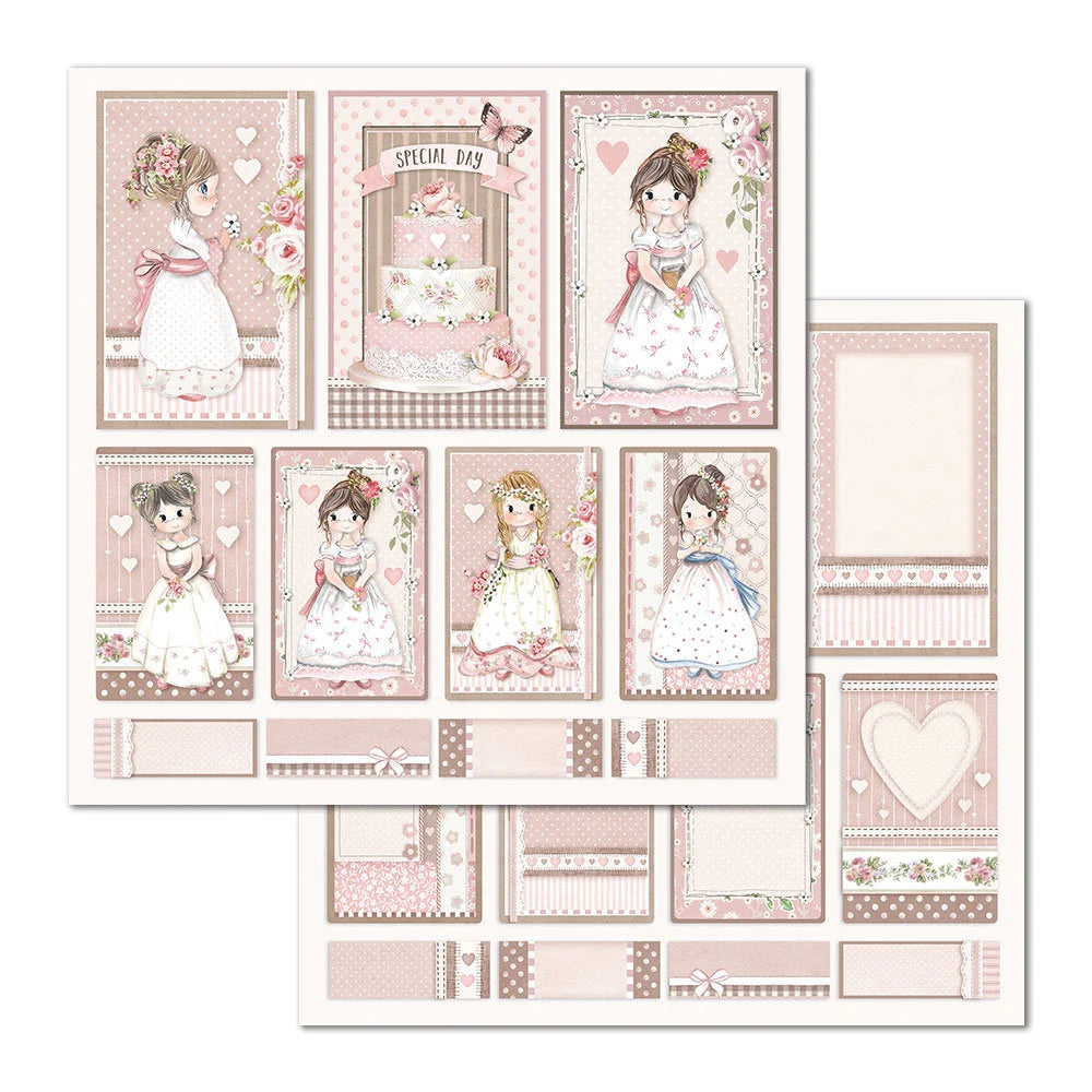 Stamperia Double-Sided Scrapbooking Paper Set - Little Girl, 10 units