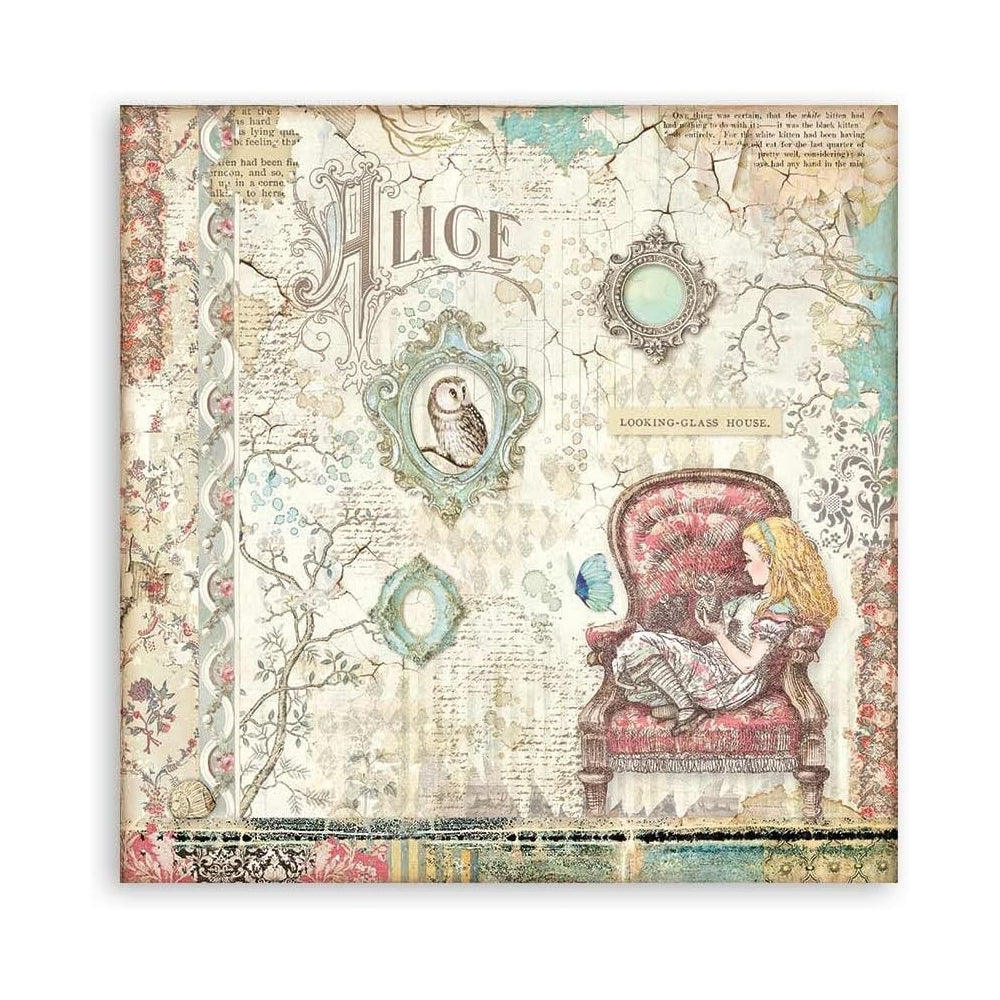 Stamperia Double-Sided Scrapbooking Paper Set - Alice Through The Looking Glass, 10 units