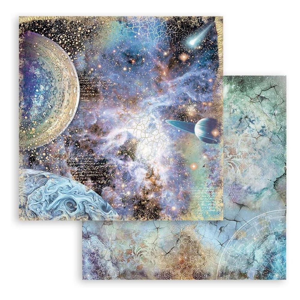 Stamperia Double-Sided Scrapbooking Paper Set - Cosmos Infinity, Backgrounds Selection, 10 units