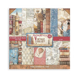 Stamperia Double-Sided Scrapbooking Paper Set - Vintage Library, 10 units