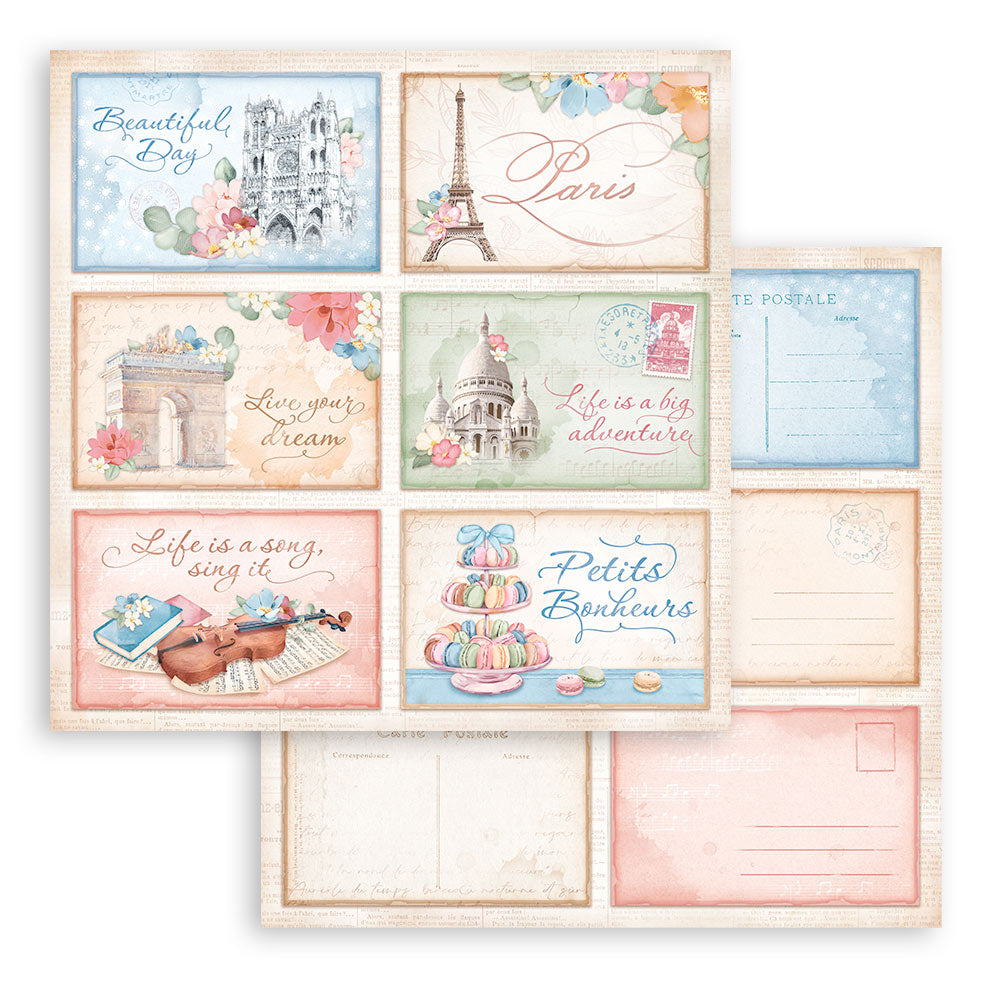 Stamperia Double-Sided Scrapbooking Paper Set - Oh lá lá, 10 units